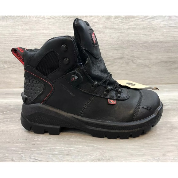 Red Wing 423‎ Men's Work Boots Black Leather ASTM F2892-11 EH 6 Safety Toe USA